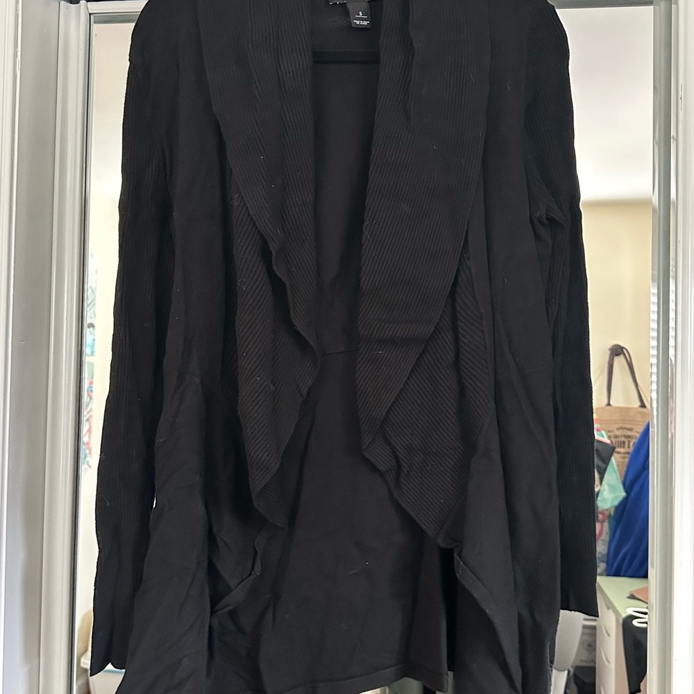 Black WHBM Draped Cardigan
